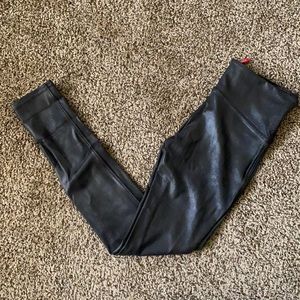 SPANX Black Faux Leather Leggings